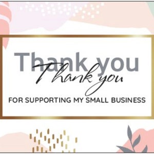 150 x Vielen Dank für die Unterstützung meiner kleinen Business-Notecards