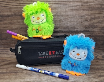 Glücksbringer ABC-Monster Geschenk zum Schulanfang personalisierbar