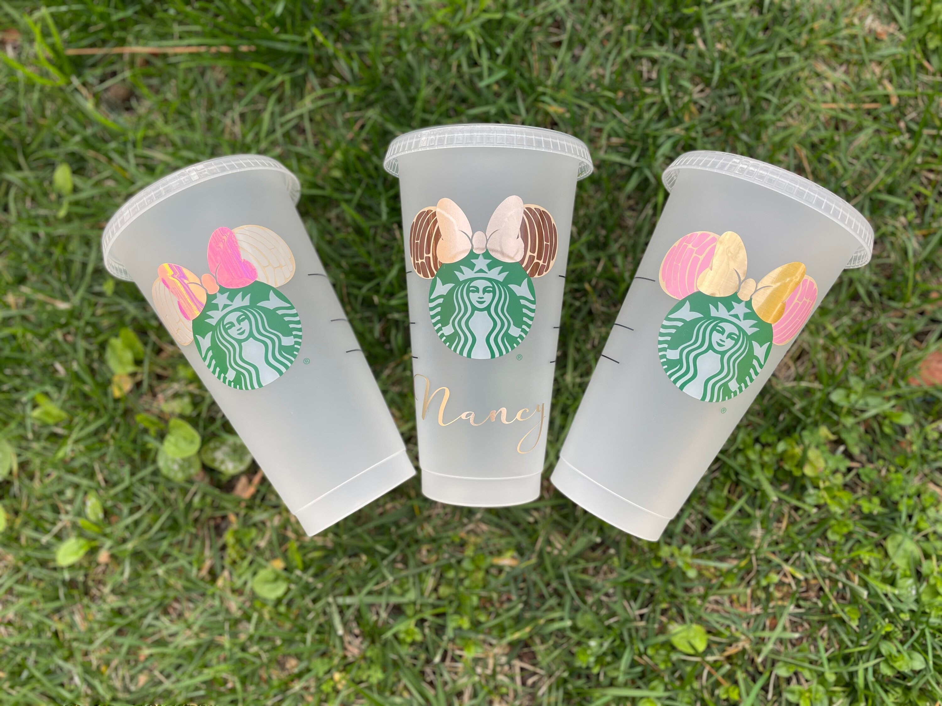 Minnie Mouse Starbucks Cup WITH EPOXY
