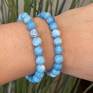 Sky Blue Quartz Gemstone Bracelet (8mm)
