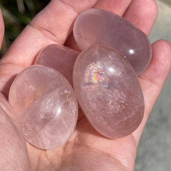 Star Rose Quartz Tumbles | Polished Crystal Tumbles | Quartz Tumbles