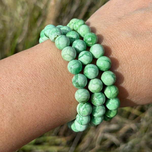 High Quality Variscite Gemstone Bracelets (8-9mm)