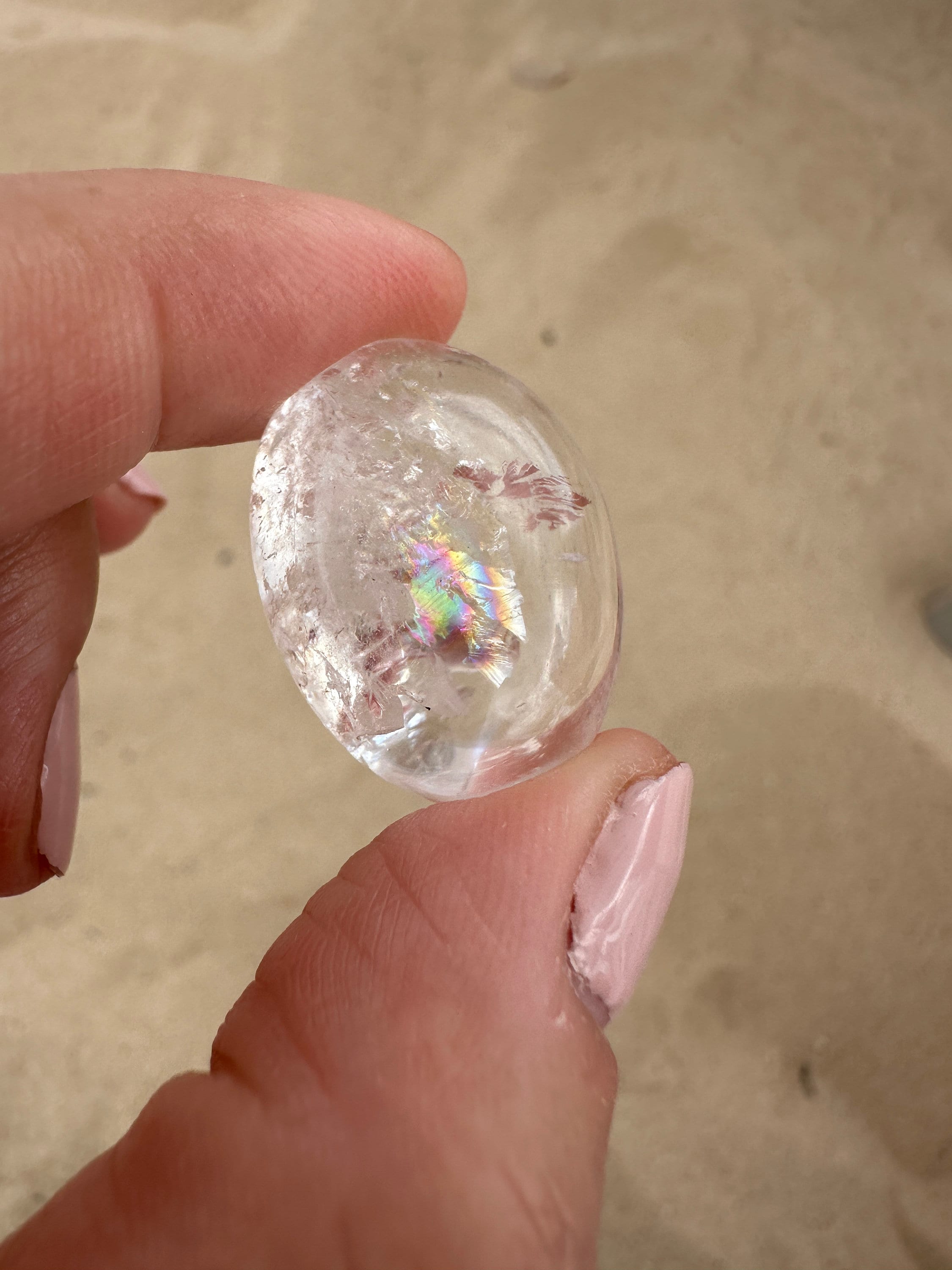 Clear Rainbow Quartz Tumbles | Quartz Crystals | Natural Quartz Tumbles