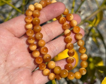 Burmese Yellow Jade Gemstone Bracelets (7mm)
