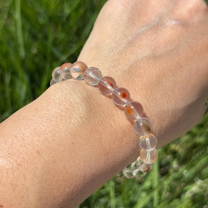 Red Rabbit Hair Rutile Quartz Gemstone Bracelet (8mm)