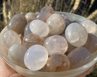 Blue Rose Quartz Tumbles | Polished Crystal Tumbles | Rose Quartz Tumbles