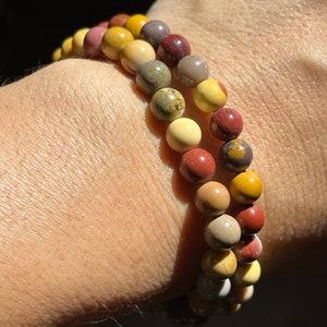 Mookaite Jasper Gemstone Bracelets (6mm)