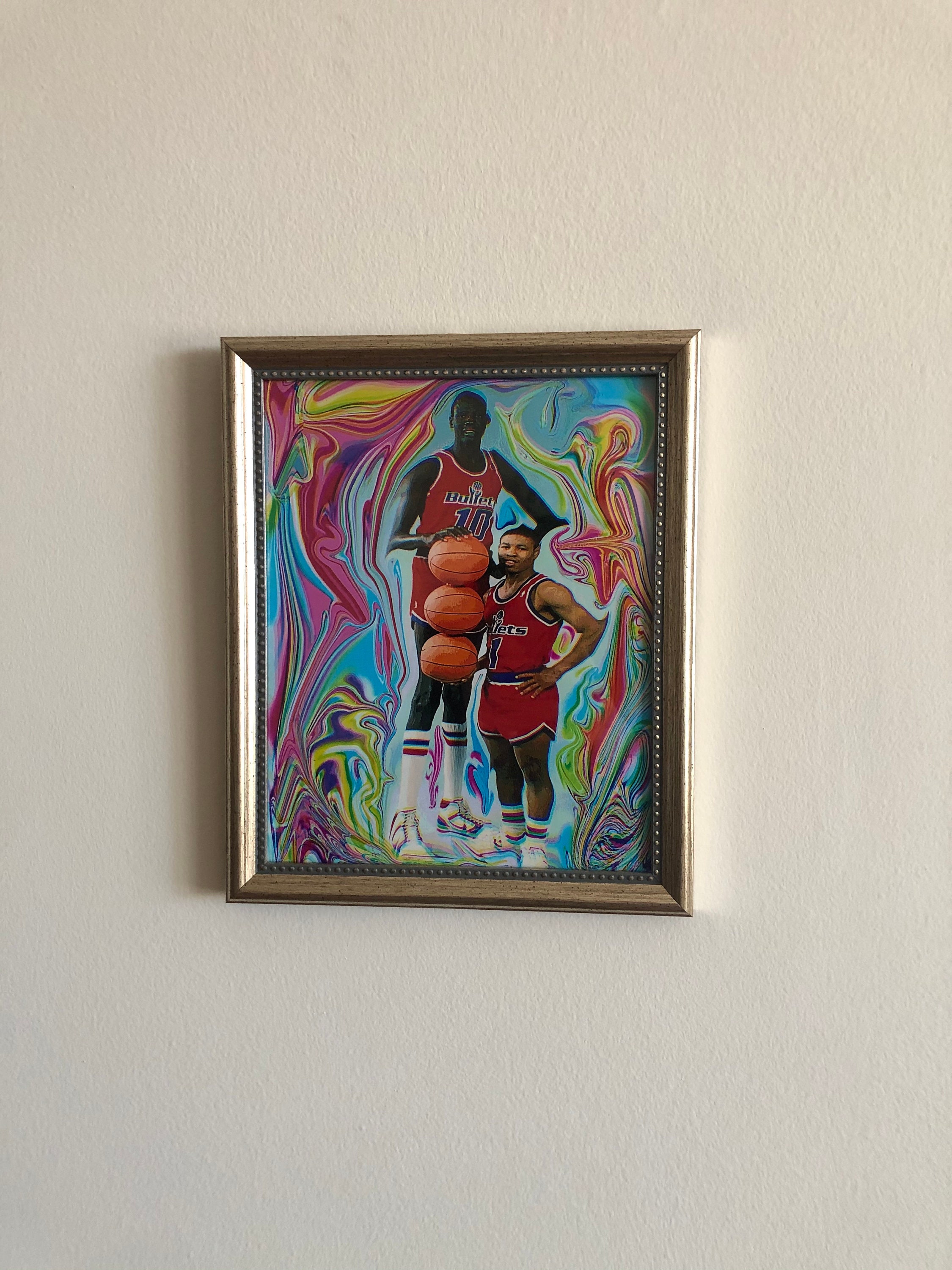 Mugsy Bogues and Manute Bol Psychedelic Art Print Etsy