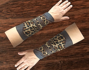 Warrior Woomen-armband, armbracer van bontleer, barbaarse Vikingkostuumaccessoire