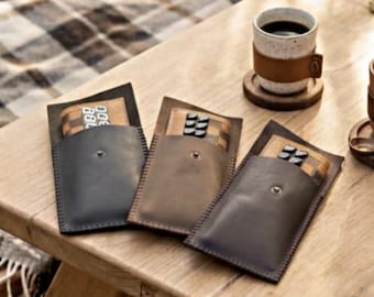 Travel Pocket Leather Chess Set/Personalize Birthday Gift/Soviet chess/Gift for her & him