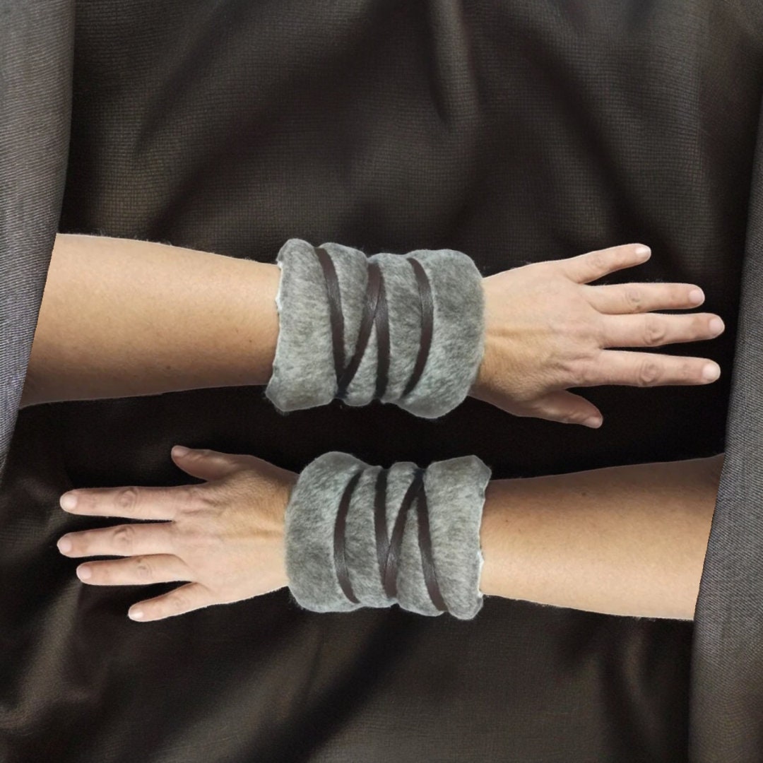 Real Fur,celtic Warrior Leather Bracelets, Leather for Arm Wraps for ...