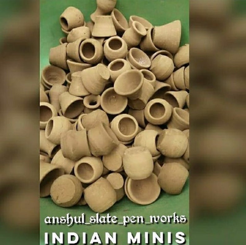 Mini pots d'argile indiens, nouveau stock frais image 1