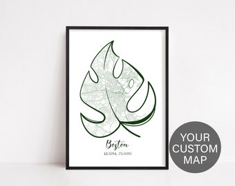City Map Print, Personalized Map Print, Custom Wedding Gift, Map Print, Custom Locations, Your Choice, Custom Map, City Map, Map, Map Art