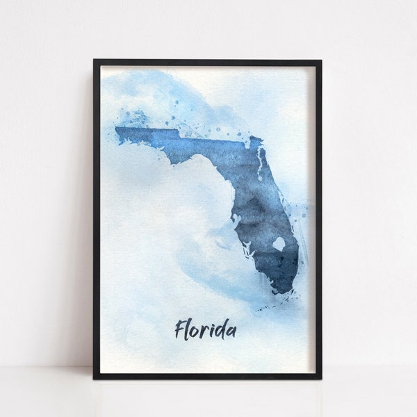 Map Of Florida Wall Art, Printable Wall Art, Extra Large Wall Art Abstract, Florida Map, Extra Large Wall Art