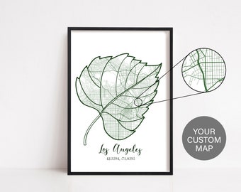 City Map Print, Personalized Map Print, Custom Wedding Gift, Map Print, Custom Locations, Your Choice, Custom Map, City Map, Map, Map Art