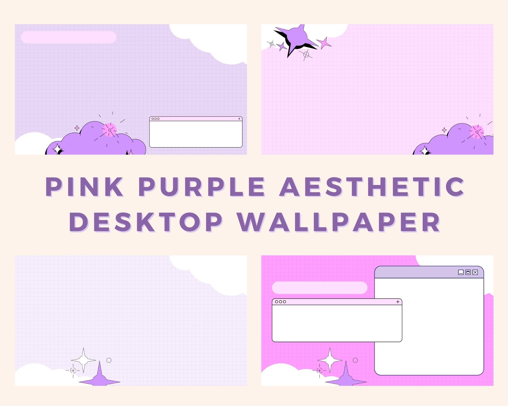 Pink Purple Aesthetic Backgrounds Youtube Backgrounds Etsy