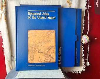 Historical Atlas of the United States~1993~National Geographic~Maps~Color Illustrations~Magnifying Glass~New