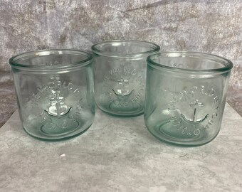 4 San Miguel Goblets Holiday Clear 100% Recycled Glass Authentic 650cc 4 San Miguel Goblets Holiday Clear 100% Recycled Glass Authentic 650cc