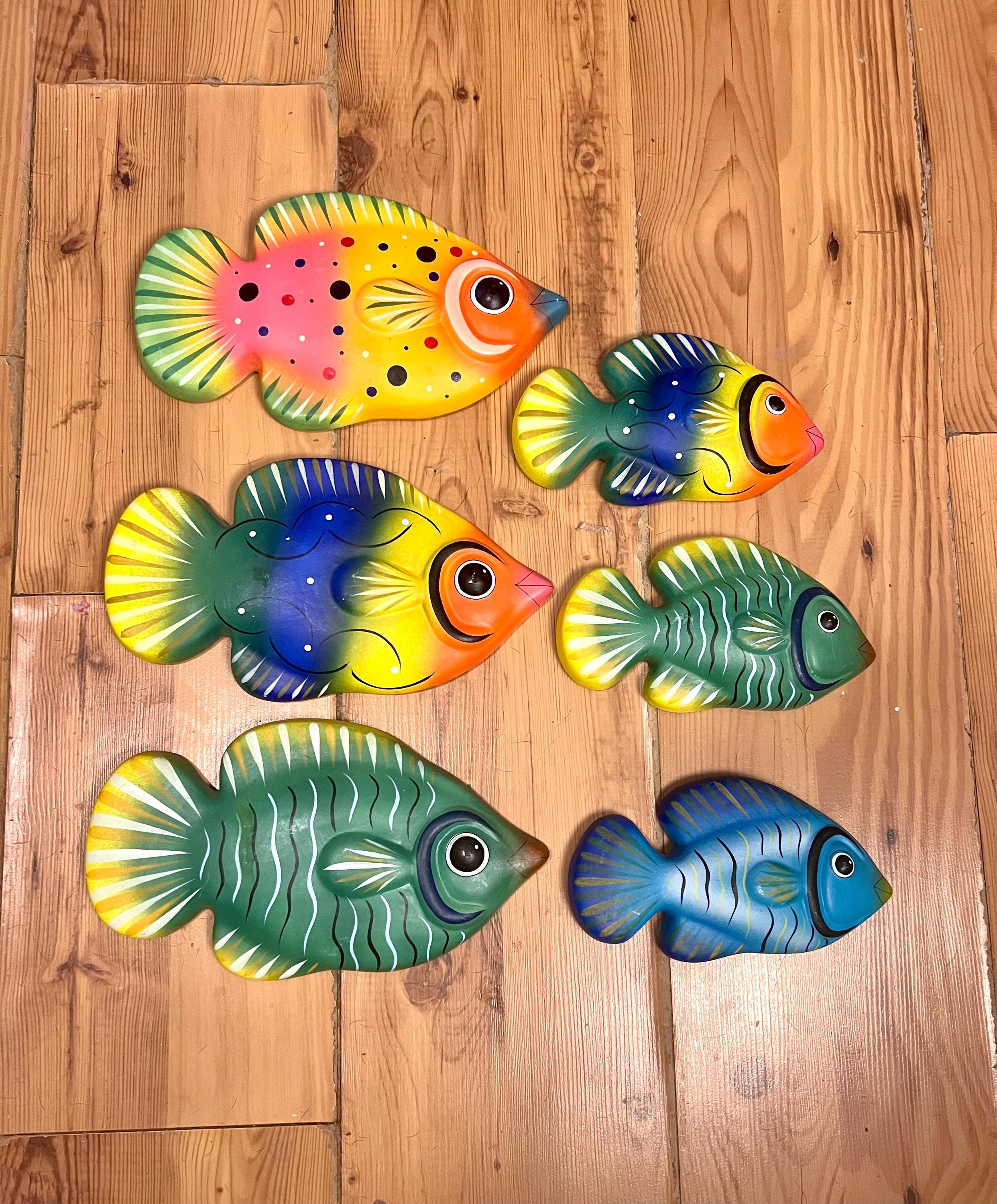 Vintage Wall Hanging Ceramic Fish - Etsy