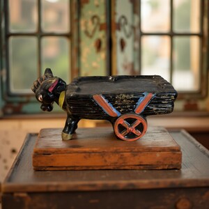 Vintage Hand Painted Donkey with Cart Candle Holder~Imported Fred Roberts Company~Made in Japan~1960’s