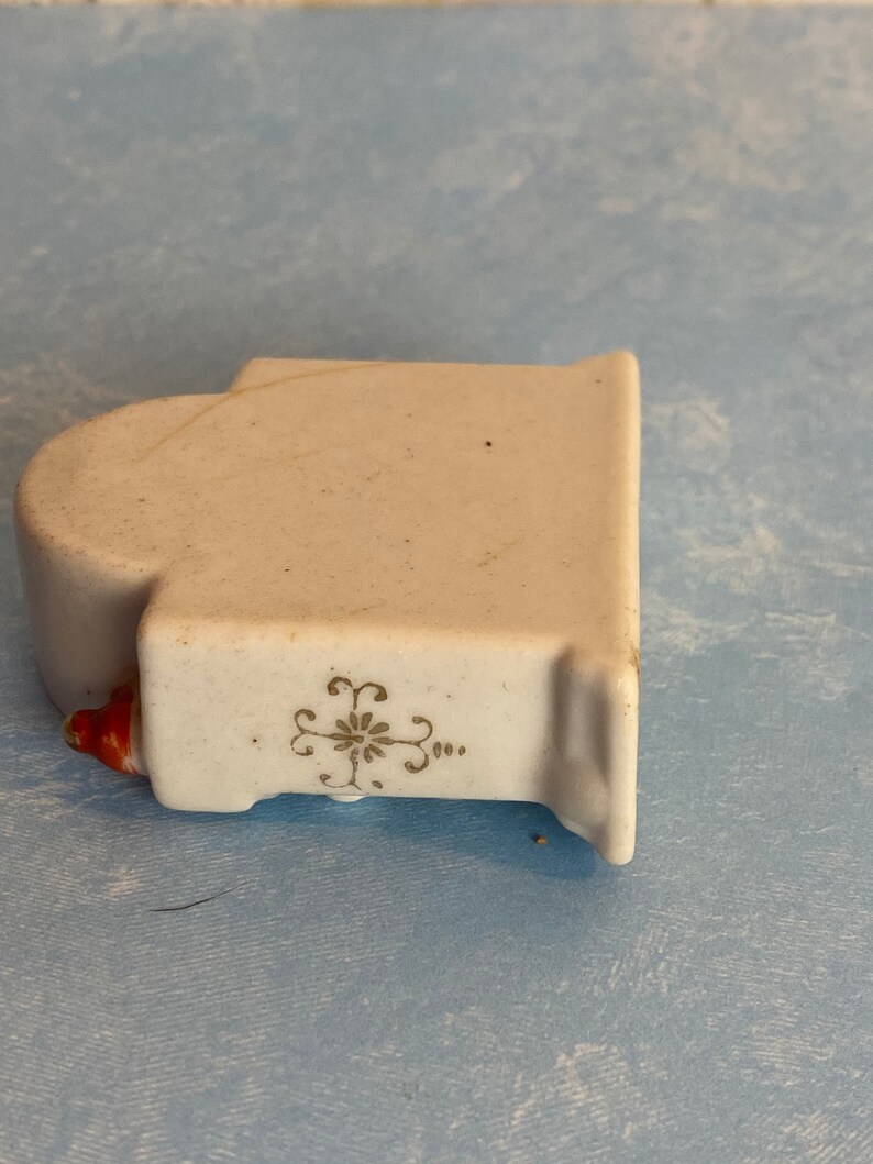 Miniature Porcelain Clock Figurine Made in Occupied Japan between 1947-1952