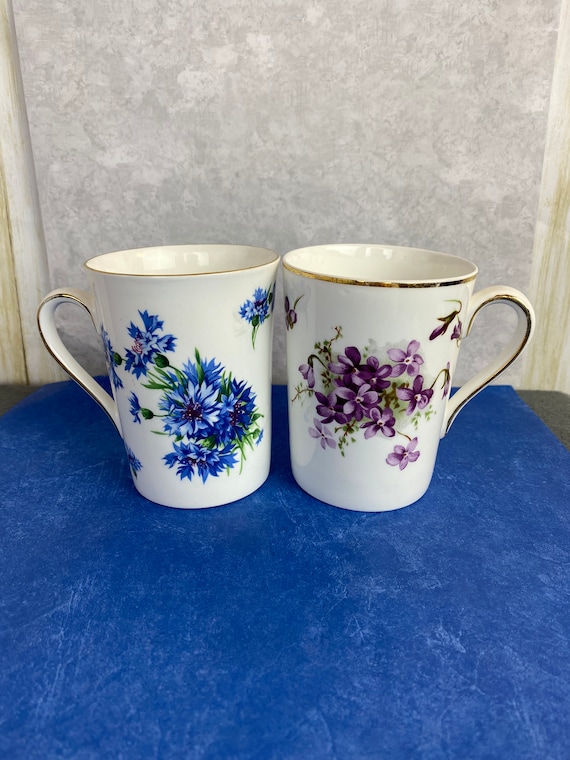 Set of 2 Hammersley Fine Bone China Floral Tea/coffee Cups Etsy