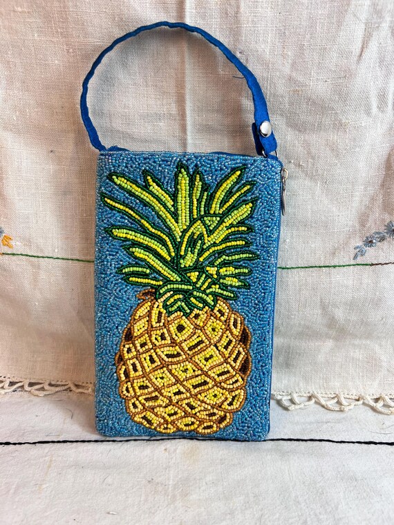 Bamboo Trading Co. PINEAPPLE CRUSH Club Bag Pineapple Hand Beaded crossbodywristlet Etsy UK