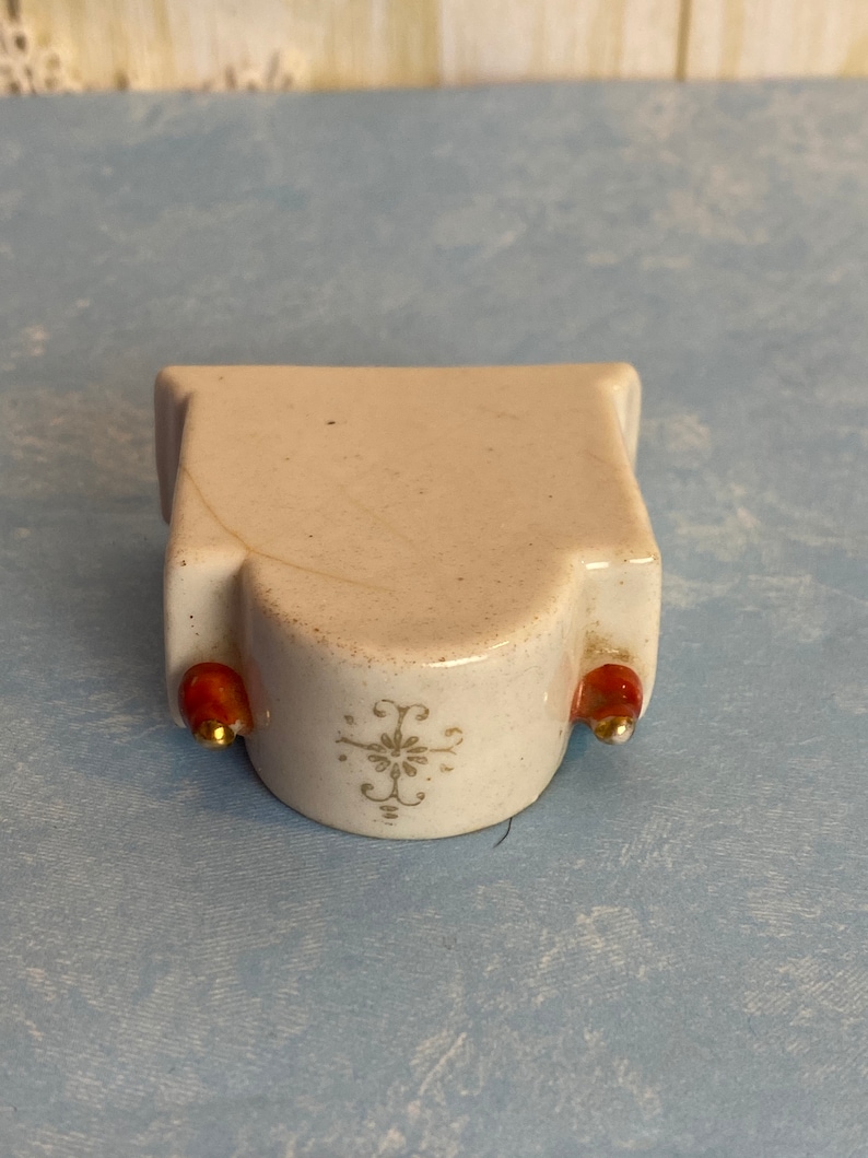 Miniature Porcelain Clock Figurine Made in Occupied Japan between 1947-1952