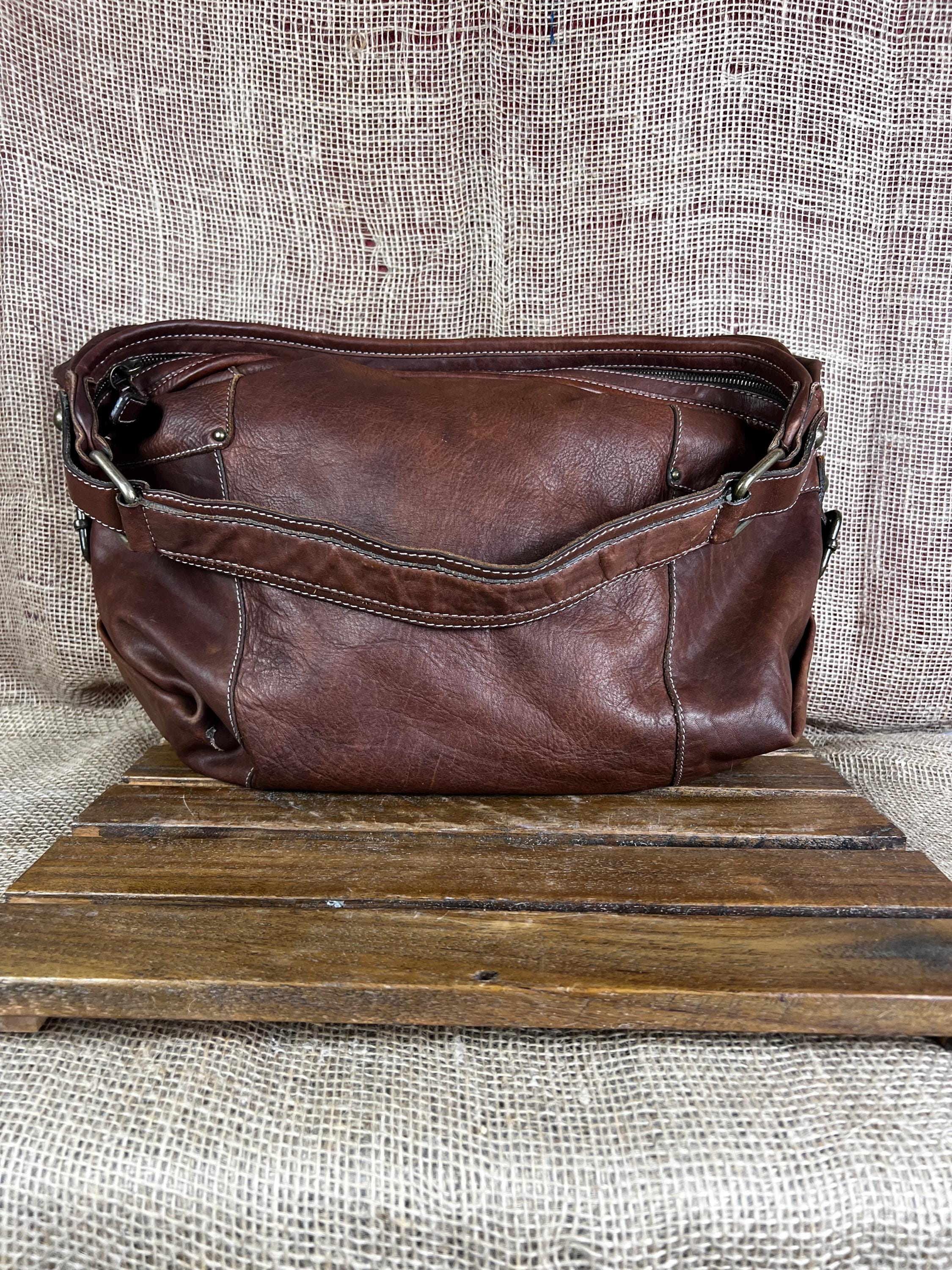 Vintage Leather Banana Republic Bag - Etsy