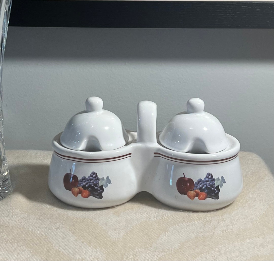 Porcelain Jam Jelly Servers With Lids by Houston Harvest Gift Products