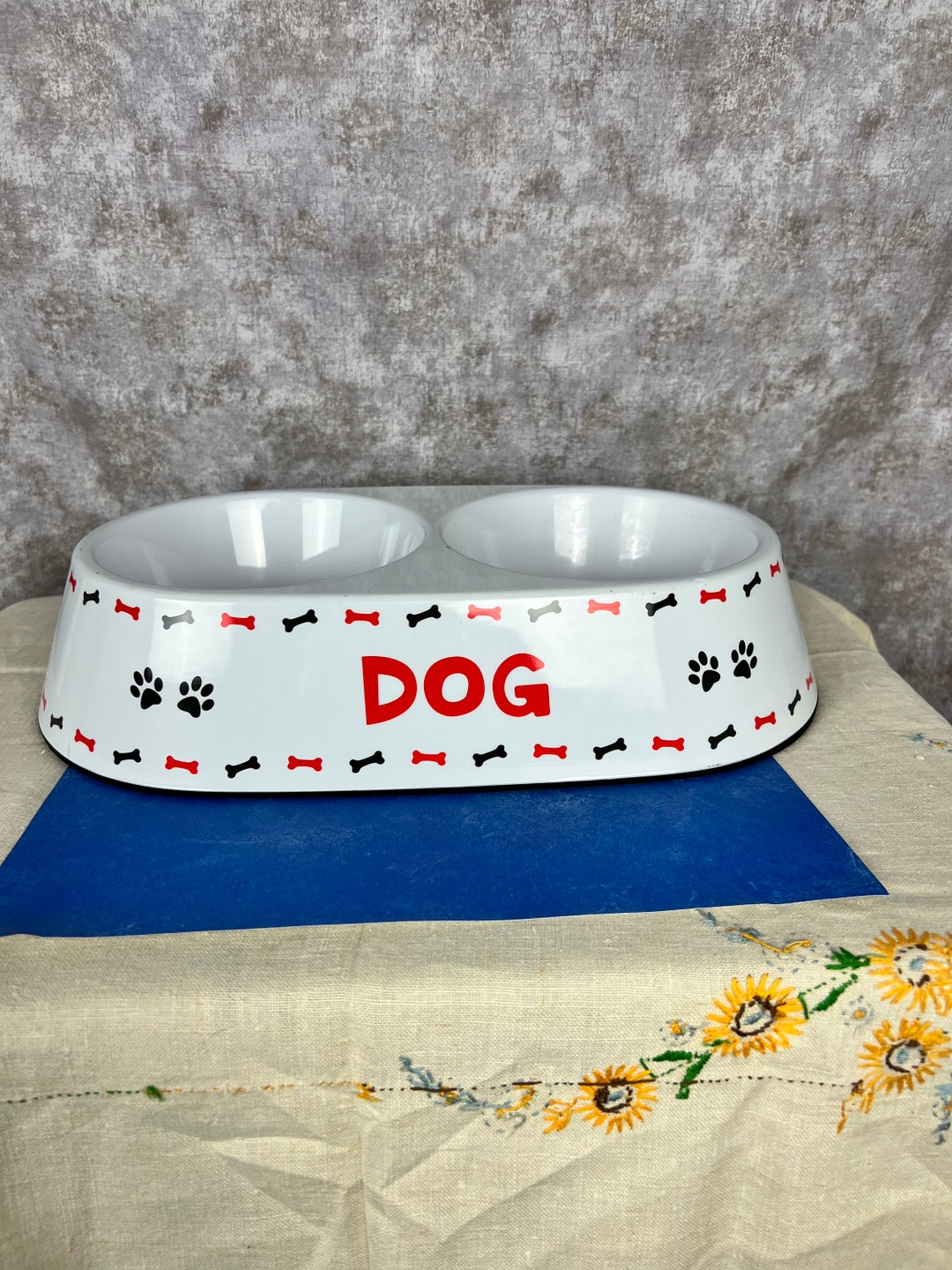Top Paw DOG Double Diner Dog Bowl 60 FL Oz melamine Etsy