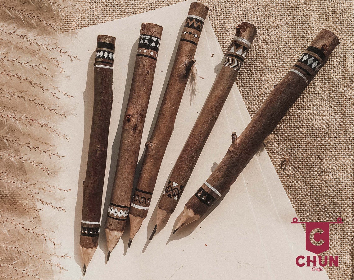 Twig Pencil Tree Branch Twig Pencils Bundle natural wood Etsy