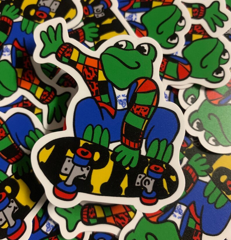 Froggy Styles Semi-Gloss and Weatherproof Sticker