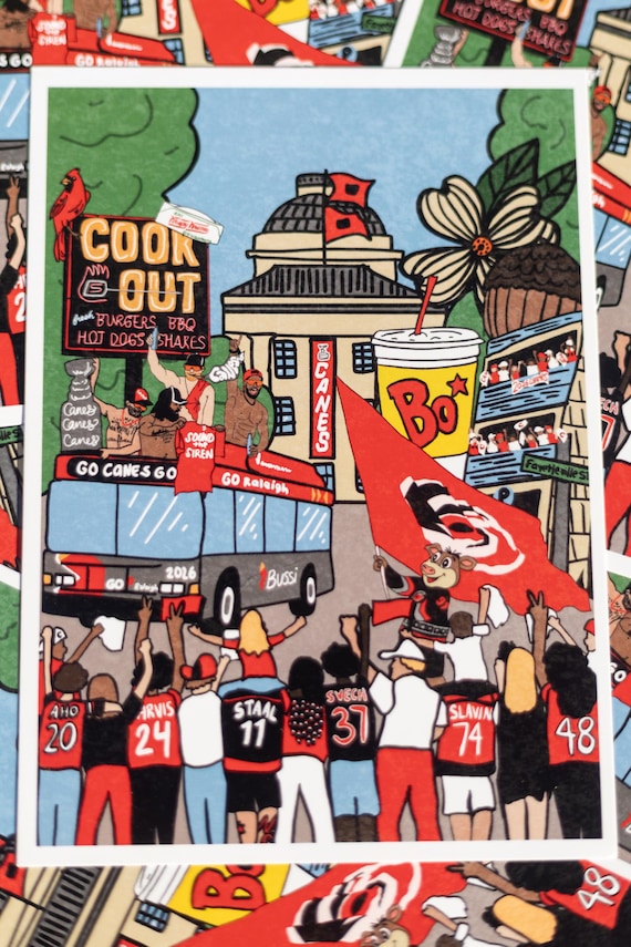 Carolina Hurricanes Stanley Cup Raleigh NC Parade 2026 Art Print - Canes  Commerative Fan Gift