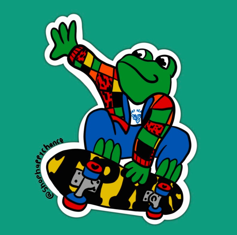 Froggy Styles Semi-Gloss and Weatherproof Sticker