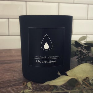 Organic Cedarwood + Eucalyptus beeswax candle