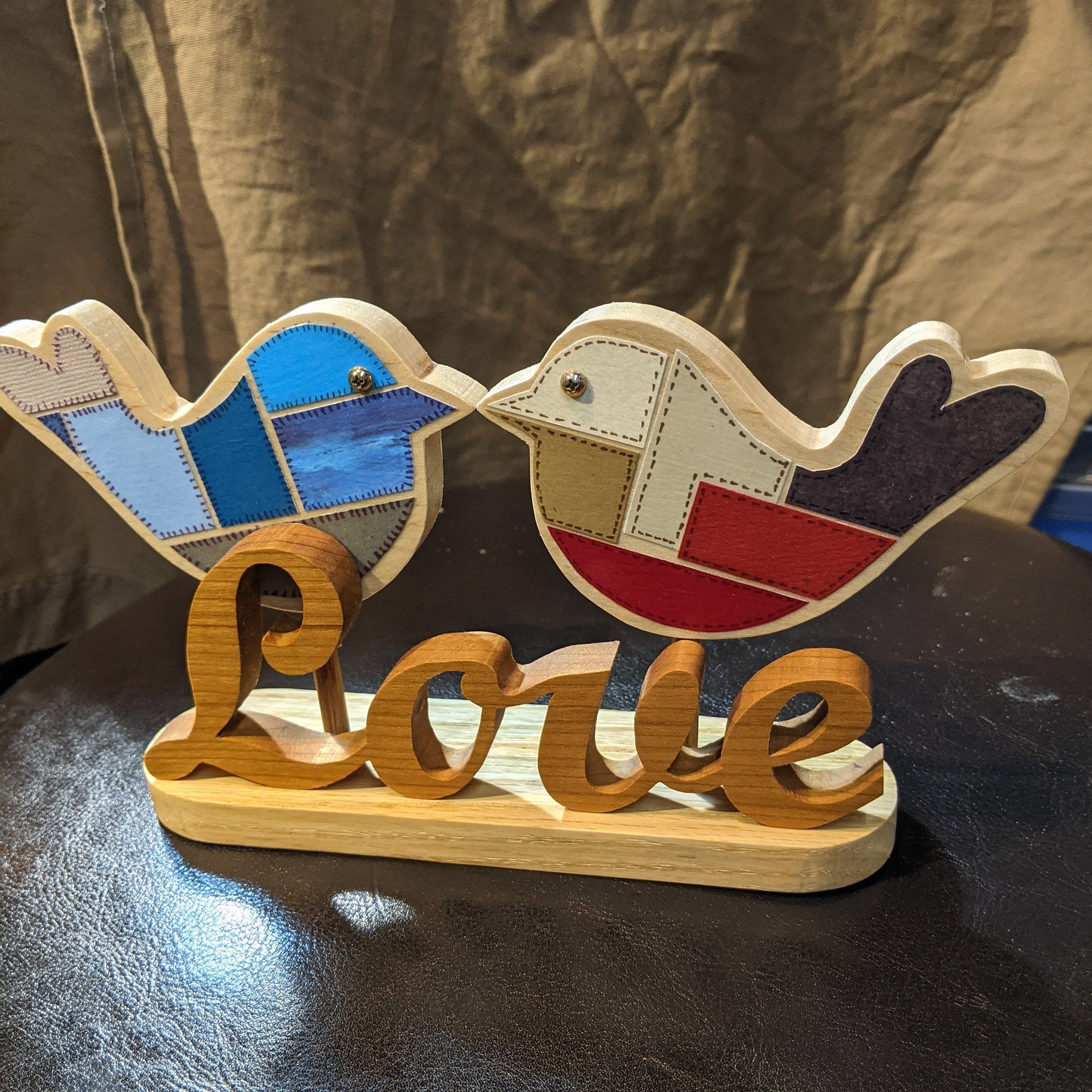 Love Birds Figurine in Solid Hardwoods Noelle Loves This Etsy