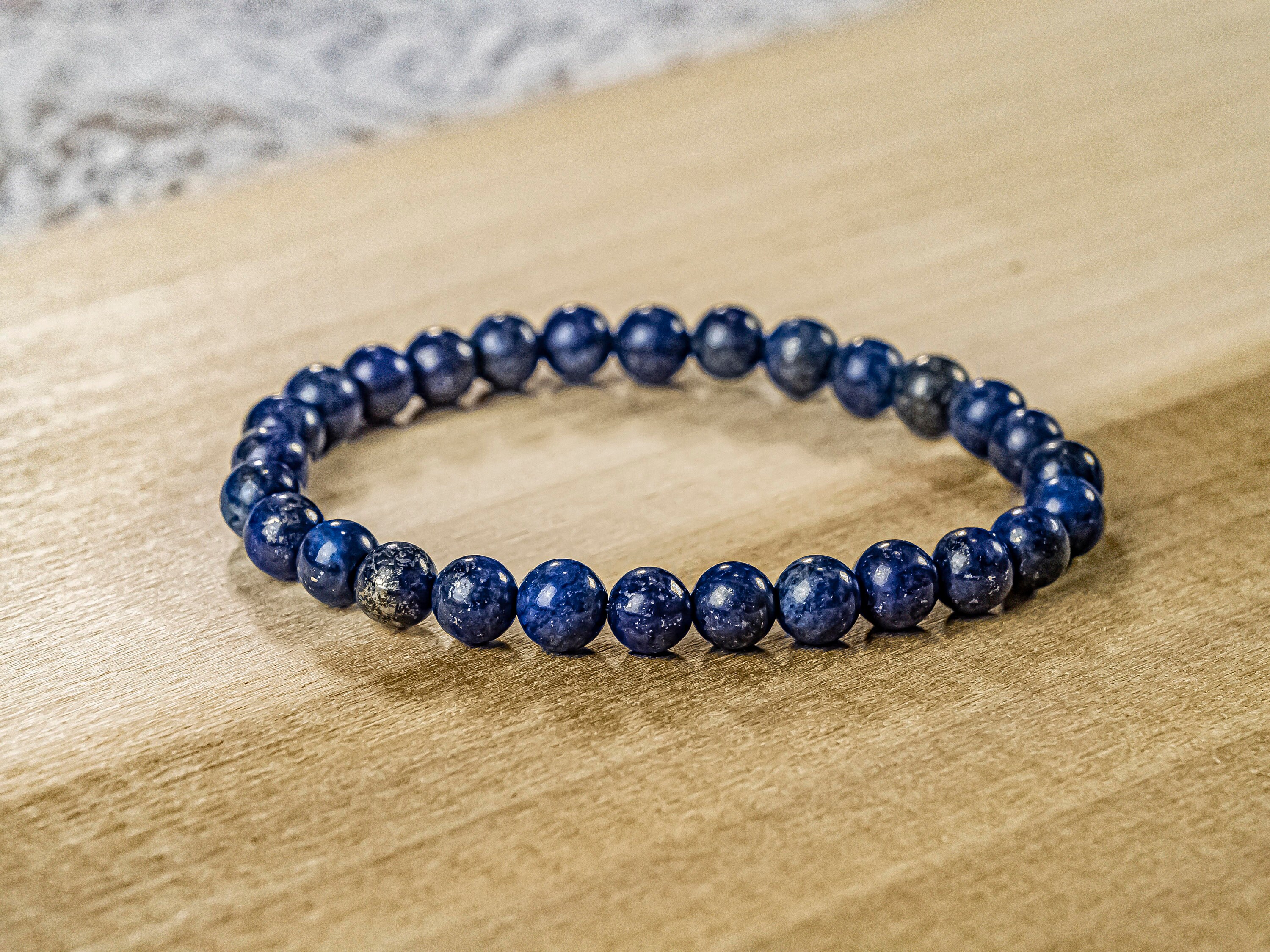Lapis Lazuli Bead Bracelet Natural Stone Beads 6mm Etsy