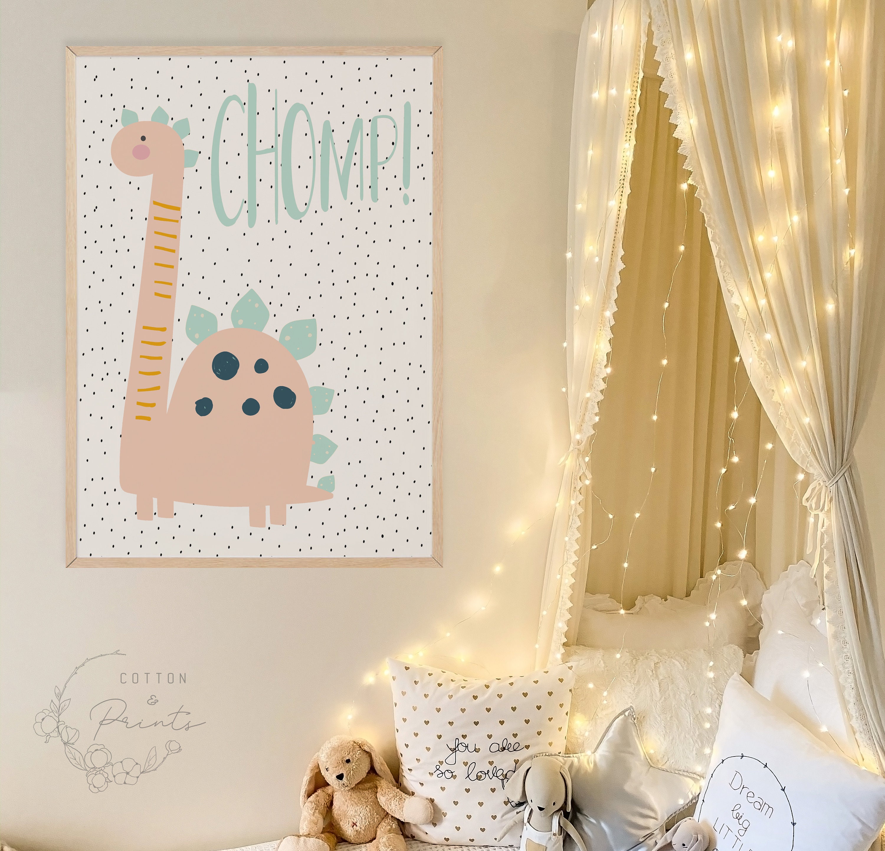 Dinosaurier Kinderzimmer Wandkunst für junge Instant | Etsy