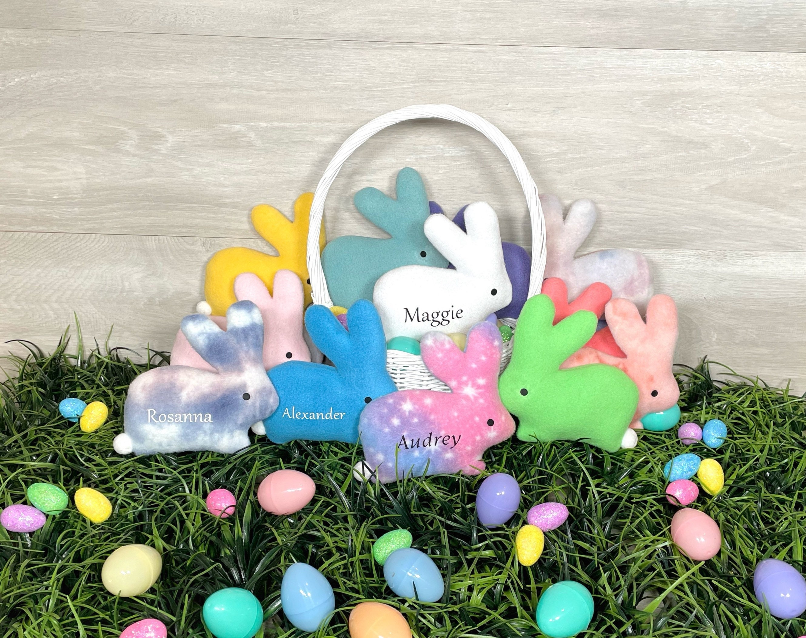 Personalized Handsewn Easter Bunnies Fleece Rabbits Easter Etsy