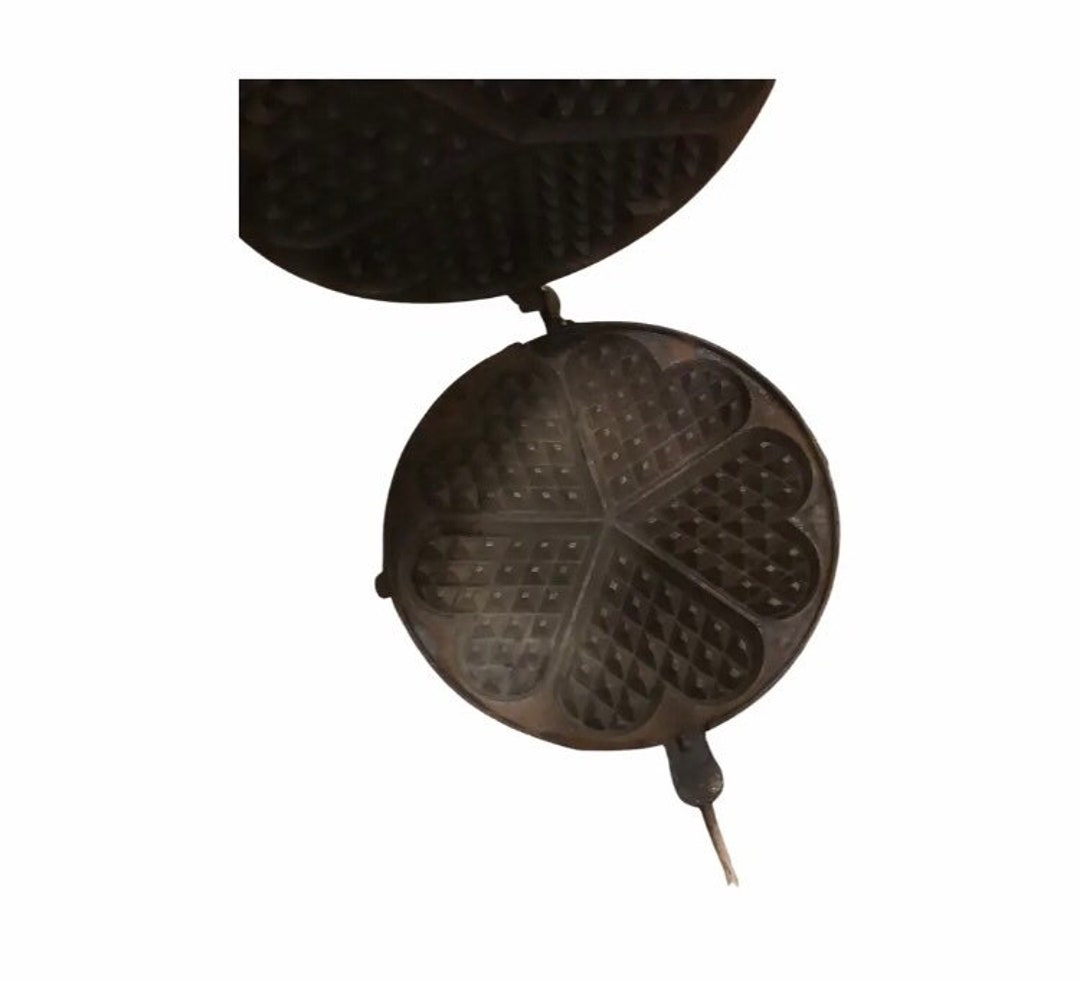 Cast Iron Waffle Maker Heart Shape Waffle Iron Husqvarna Etsy