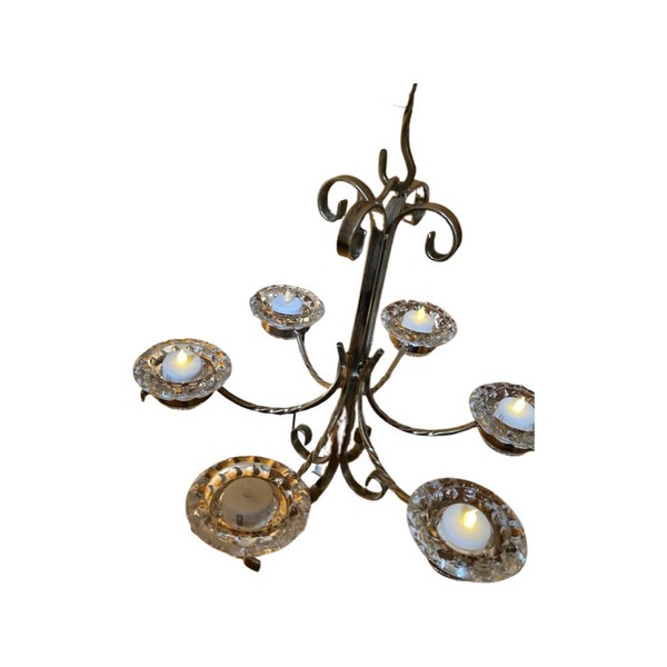 Non Electric Candle Chandelier Etsy