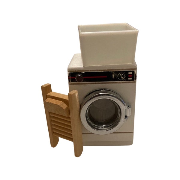 Lundby Washing Machine with Washboard and Laundry Basket. Lundby Dollhouse Laundry