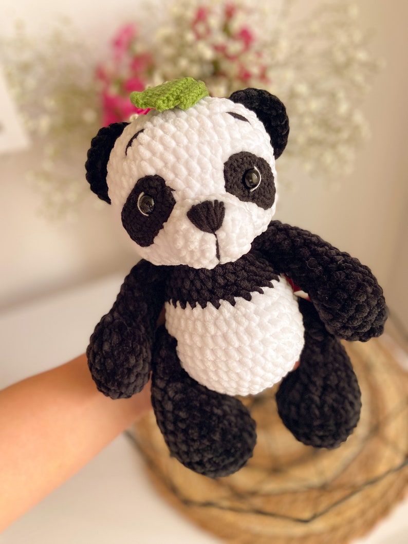 Amigurumi pattern, Mini panda, Crochet panda, PDF, Crochet pattern Amigurumi crochet pattern panda pattern English PDF pattern image 6
