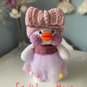 Lalafanfan English pattern, duck crochet pattern, amigurumi bird, pattern toy crochet, stuffed amigurumi