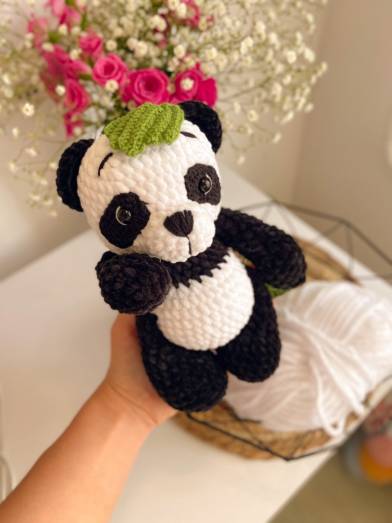 Amigurumi pattern, Mini panda, Crochet panda, PDF, Crochet pattern Amigurumi crochet pattern panda pattern English PDF pattern image 2