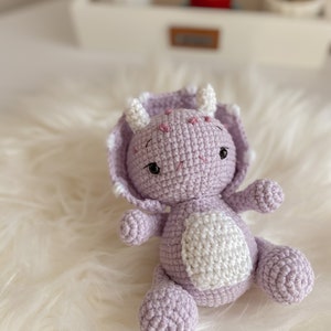CROCHET PATTERN in English - Dinosaur - - Babies Collection - Amigurumi Toy - Instant PDF Download