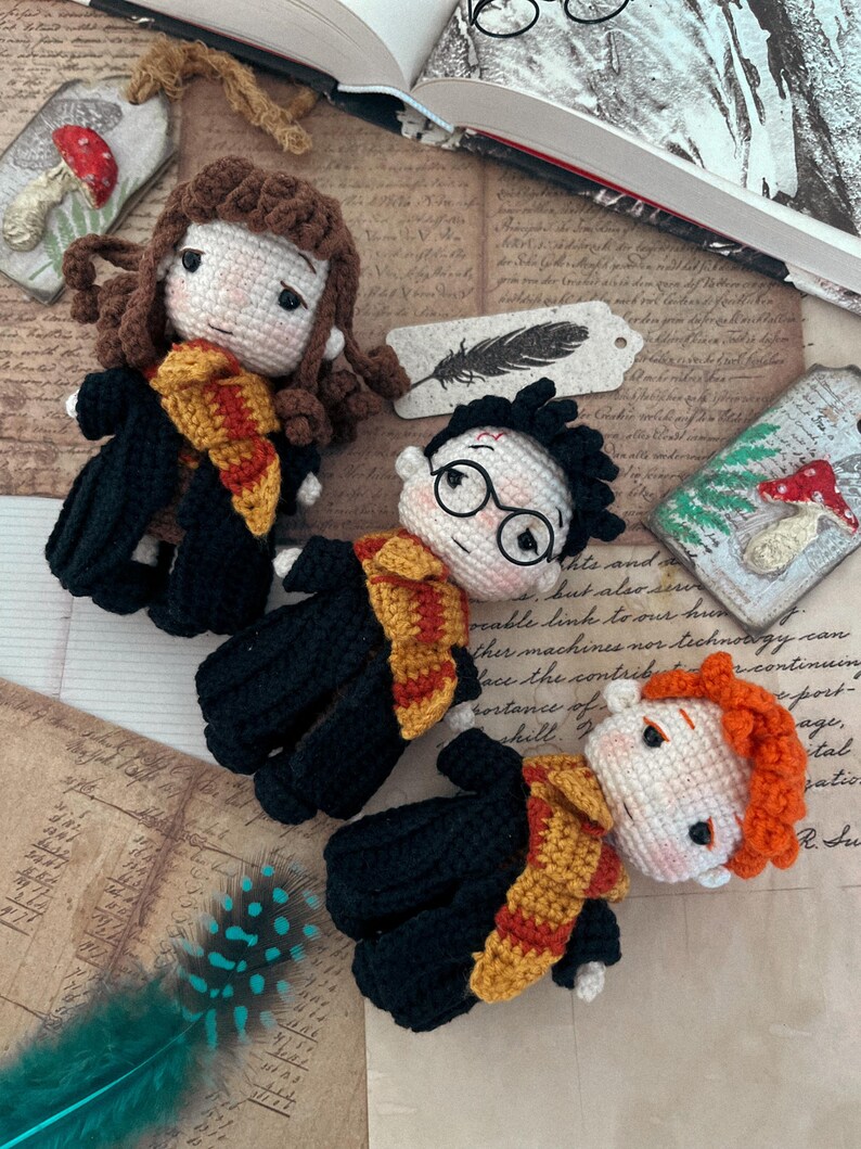 Wizard School Amigurumi Crochet Pattern – Trio Doll Set (PDF Pattern ...