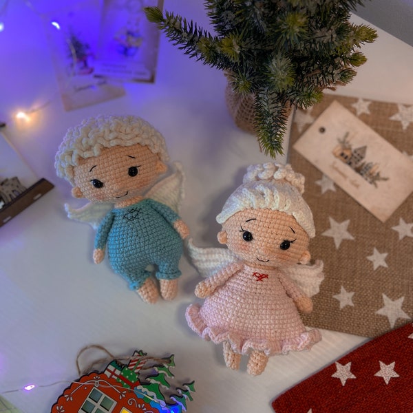 2in1 pattern angels - Little angels Amigurumi/ crochet pattern angel/ Amigurumi angel pattern/ Christmas angel crochet