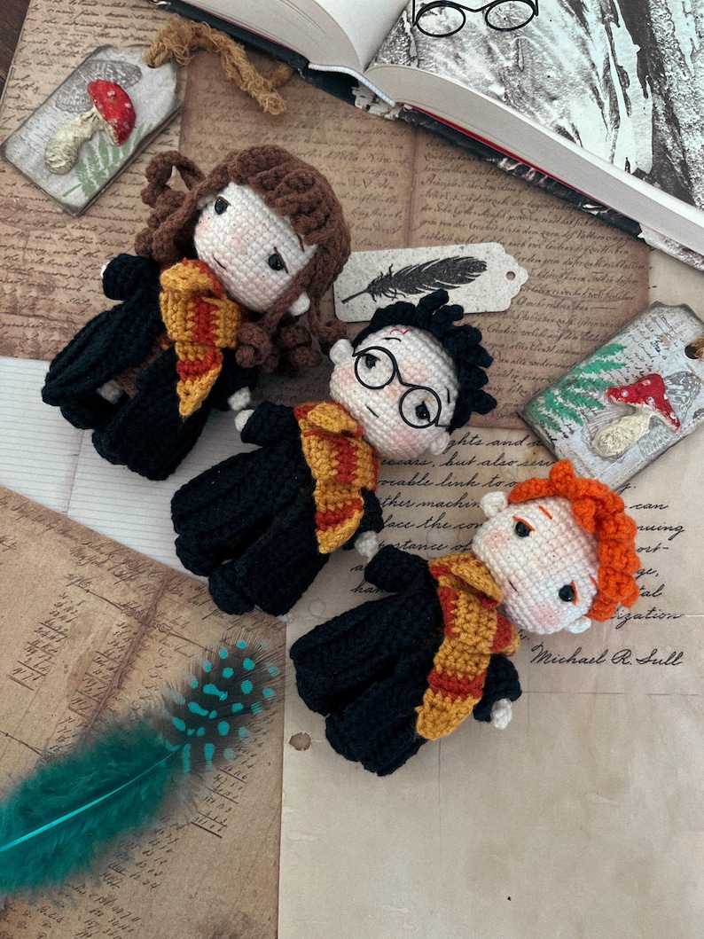 Wizard School Amigurumi Crochet Pattern – Trio Doll Set (PDF Pattern ...